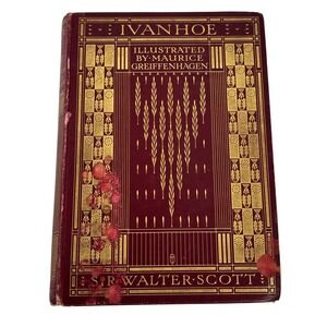 Antique Ivanhoe Sir Scott Maurice‎ Greiffenhagen Illustrated Lippincott 1916